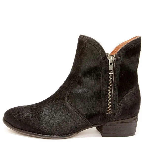 Seychelles Lucky Penny pony hair booties in black