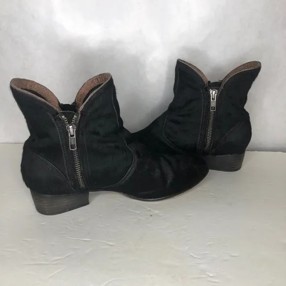 Seychelles Lucky Penny pony hair booties in black