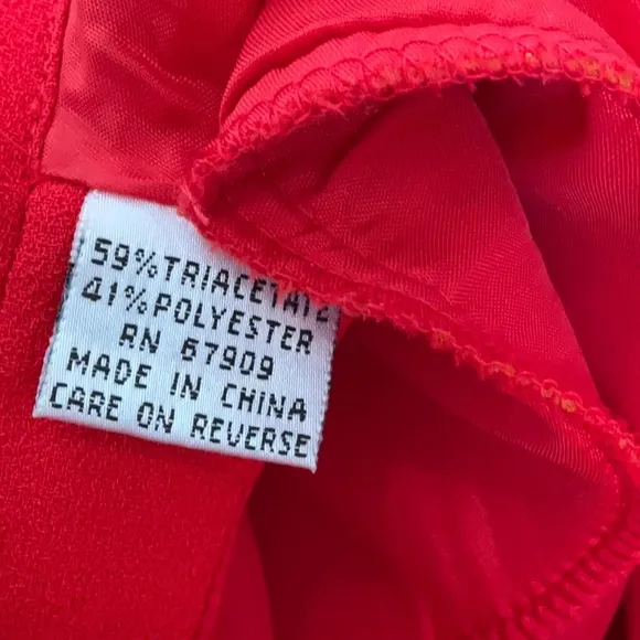 Shirt dress bright Red Emporio Oleg Cassini button down