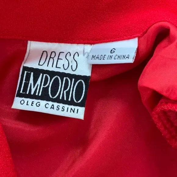 Shirt dress bright Red Emporio Oleg Cassini button down