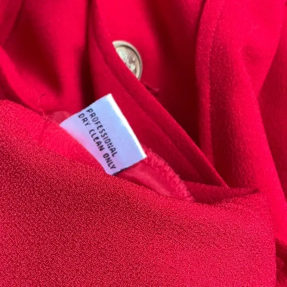 Shirt dress bright Red Emporio Oleg Cassini button down