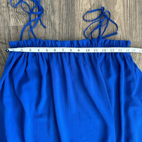 Show Me Your Mumu Angel Mini Dress in Bright Blue Medium