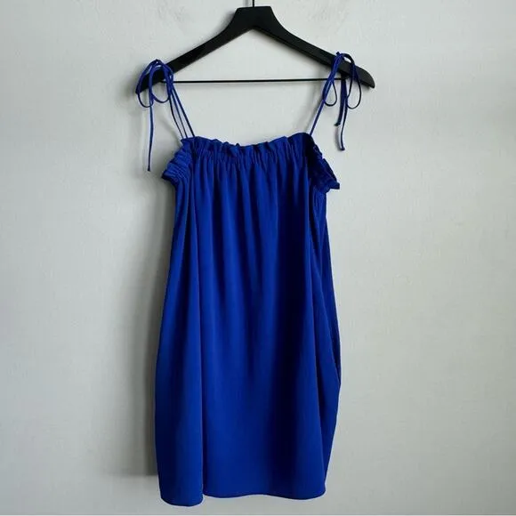 Show Me Your Mumu Angel Mini Dress in Bright Blue Medium
