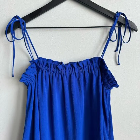 Show Me Your Mumu Angel Mini Dress in Bright Blue Medium