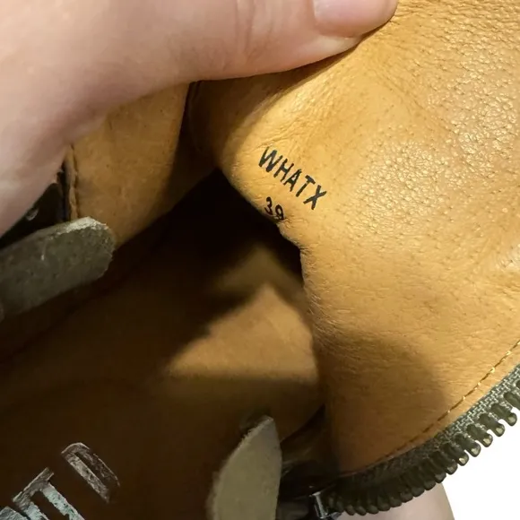 Silent D heeled ankle boots khaki western pointed toe booties 39/ 8 - 8.5