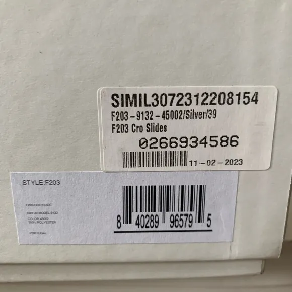Simon Miller F203 Cro Slides Silver Size 39 NEW in box metallic sandals