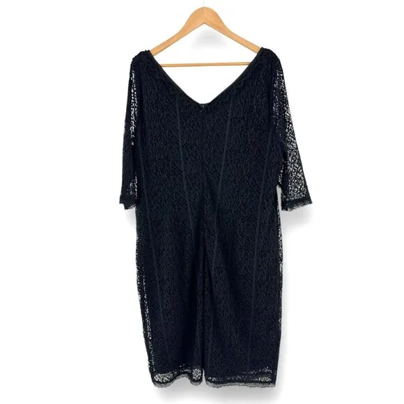Size 22 3X NEW Black Lace Boho Dress Witchy Whimsigoth Wedding Western Plus Size