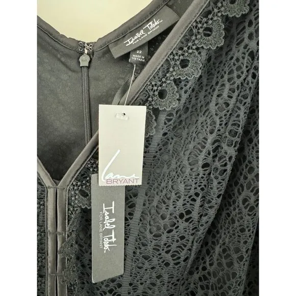 Size 22 3X NEW Black Lace Boho Dress Witchy Whimsigoth Wedding Western Plus Size