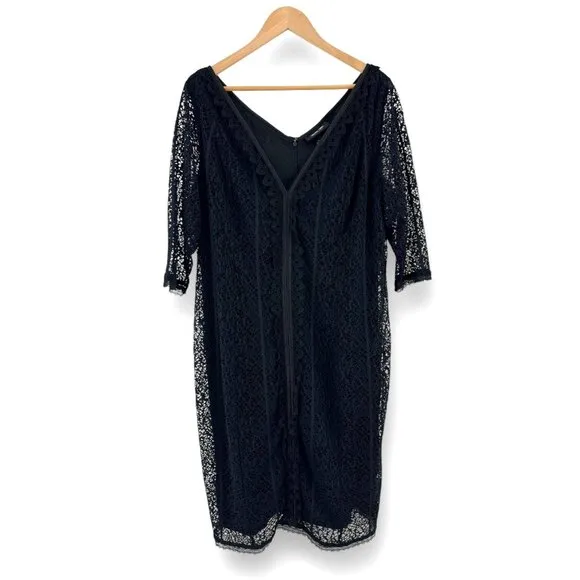 Size 22 3X NEW Black Lace Boho Dress Witchy Whimsigoth Wedding Western Plus Size