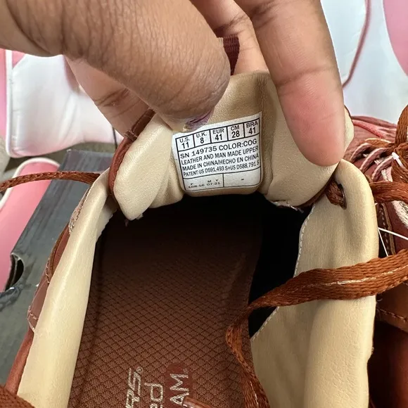 Skechers D’lites 149735 First Class Collection Elite Cognac Brown Size 11 NEW