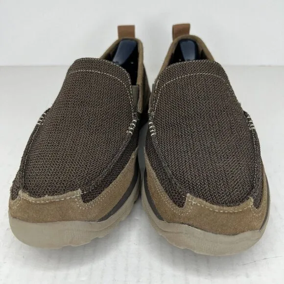 Skechers Mens 64365 Brown Superior Milford Memory Foam Slip-On Size 9 Loafers