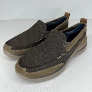 Skechers Mens 64365 Brown Superior Milford Memory Foam Slip-On Size 9 Loafers