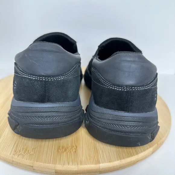 Skechers Respected Calum Goodyear Slip On Leather Black Loafers Shoes Mens 8.5