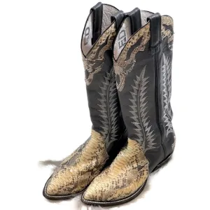 Snake Skin Leather Cowboy Boots