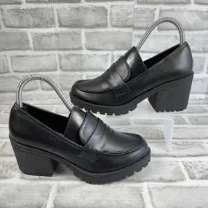Soda Keys Women's Size 8 Black Chunky Platform Loafers Y2K 90's Grunge Style