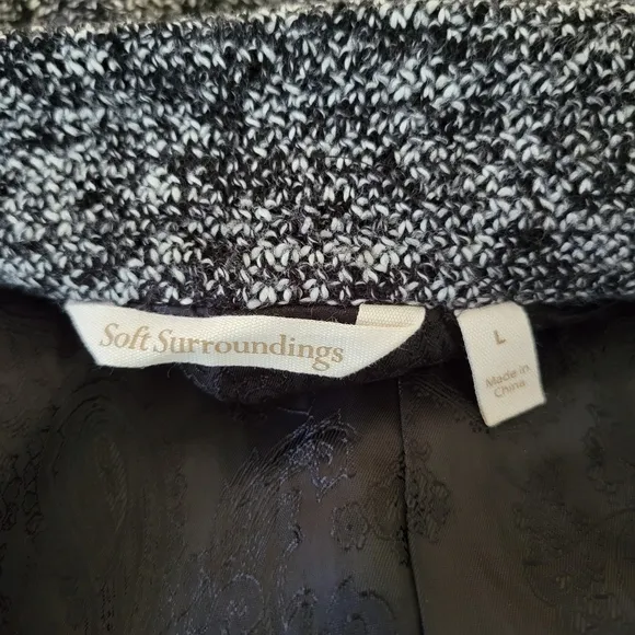 Soft Surroundings Fully Lined Knit Blazer Jacket Sz Large
