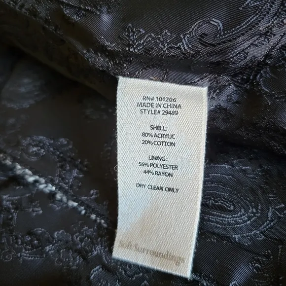 Soft Surroundings Fully Lined Knit Blazer Jacket Sz Large