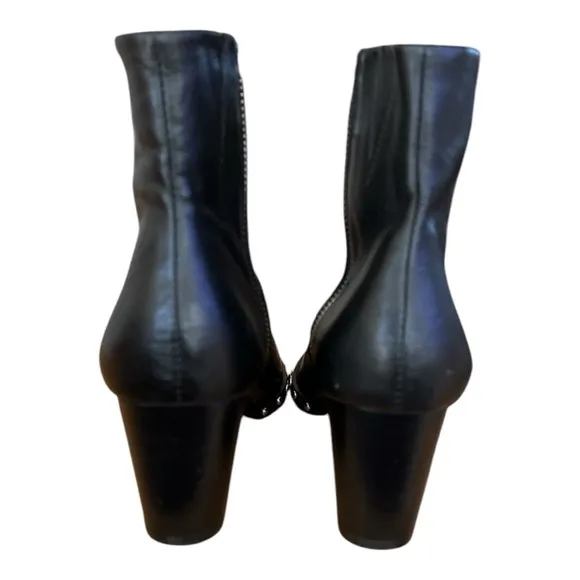 Sol Sana Christoper Black Leather Ankle Boots Size 38 Eur/ 7 US/ 4.5 UK