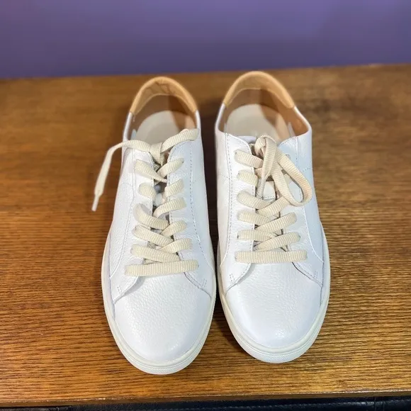 Soludos Women Original Ibiza Leather Sneakers White Tan Neutral Travel Classic