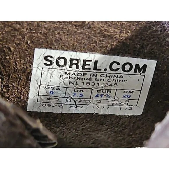 Sorel Brown Leather Summer Lace-up Thong Sandals Women's Sz 9