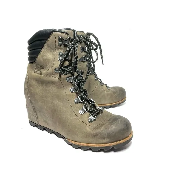 Sorel Women Conquest Wedge Mid Calf Boot Size 9 K128