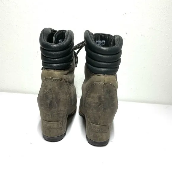 Sorel Women Conquest Wedge Mid Calf Boot Size 9 K128