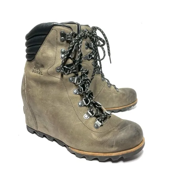 Sorel Women Conquest Wedge Mid Calf Boot Size 9 K128