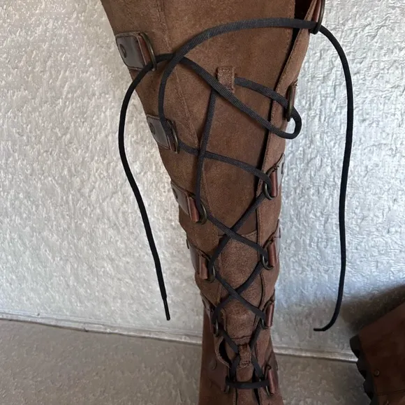 Sorel Women’s Joan of Arctic Knee High Brown  Wedge Boots Size 8.5 EU 40.5