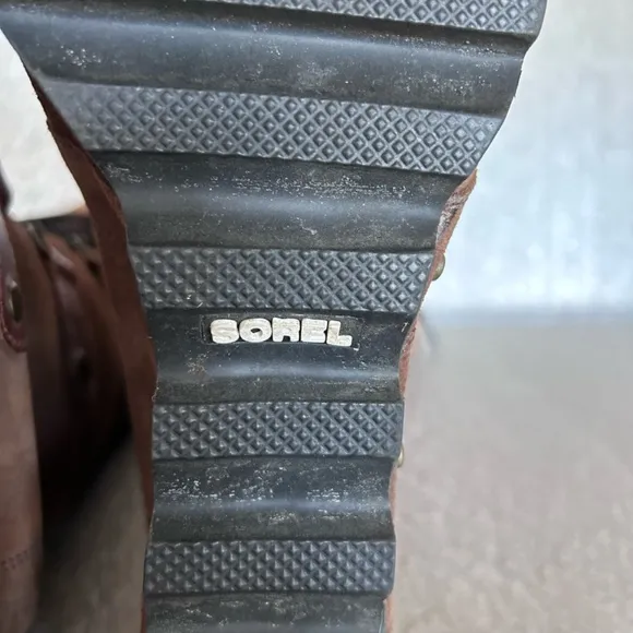 Sorel Women’s Joan of Arctic Knee High Brown  Wedge Boots Size 8.5 EU 40.5