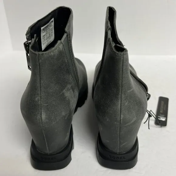 Sorel Women's Joan Of Arctic Wedge III Zip Boot Gray, Size 7.5 Wide