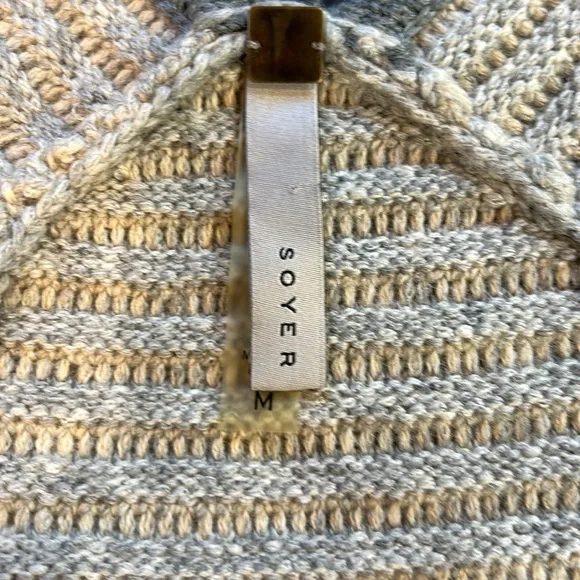 Soyer Gray and Silver Wool Sweater Vest Medium