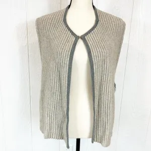 Soyer Gray and Silver Wool Sweater Vest Medium