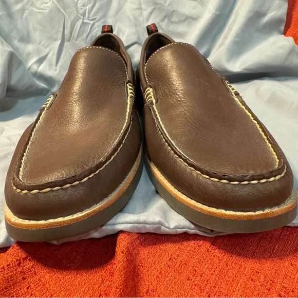 SPERRY Authentic Double Sole Topsider Brown Leather Loafers, Men’s 13, EUC