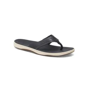 SPERRY Black Men's Leather Havasu Thong Sandals
