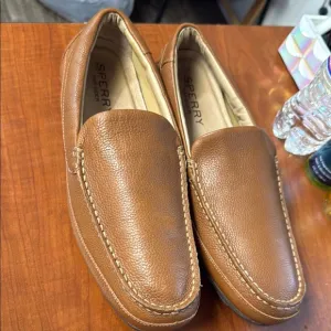 Sperry Brown Leather Slip-On Loafers
