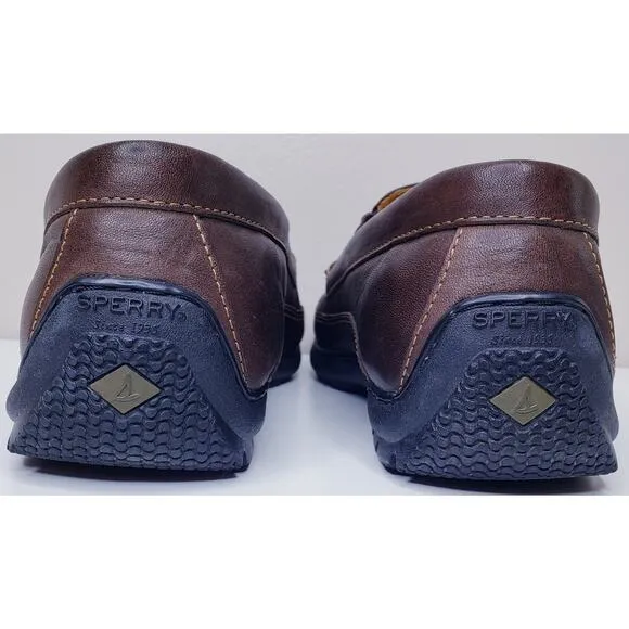 SPERRY GOLD CUP Brown Leather Loafers Boat Shoes Men's Size 9.5M #STS14717 ~VGUC