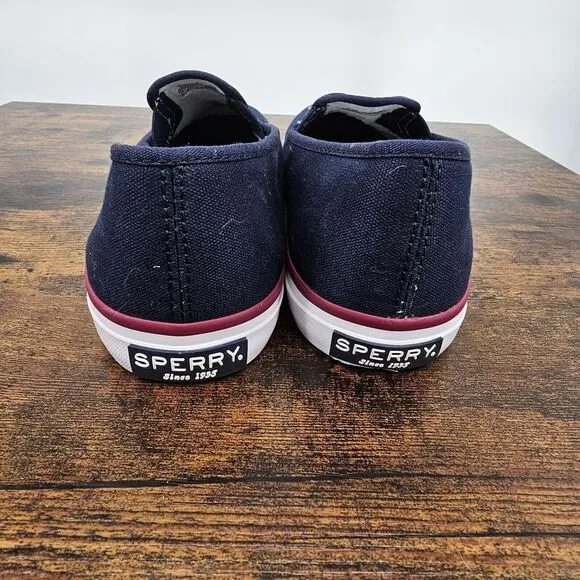 Sperry x Brooks Brothers‎ Crest Canvas Slip On Sneakers Men's Size 10.5 Navy