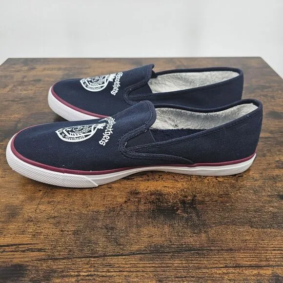 Sperry x Brooks Brothers‎ Crest Canvas Slip On Sneakers Men's Size 10.5 Navy