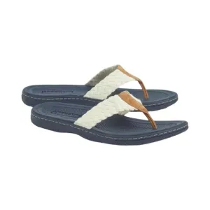 Sperry X Brooks Brothers Men’s 13 Baitfish Flip Flop Sandals Blue White