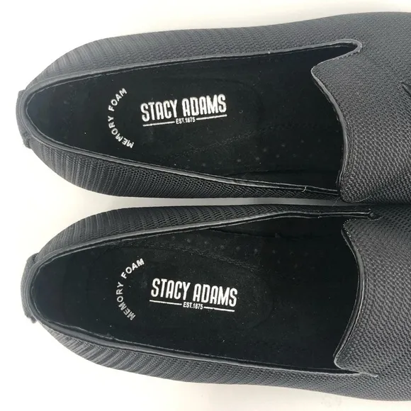 STACY ADAMS Men’s Size 12W Tazewell Black Tassel Loafers
