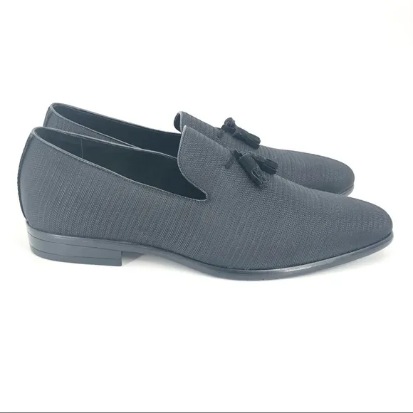 STACY ADAMS Men’s Size 12W Tazewell Black Tassel Loafers