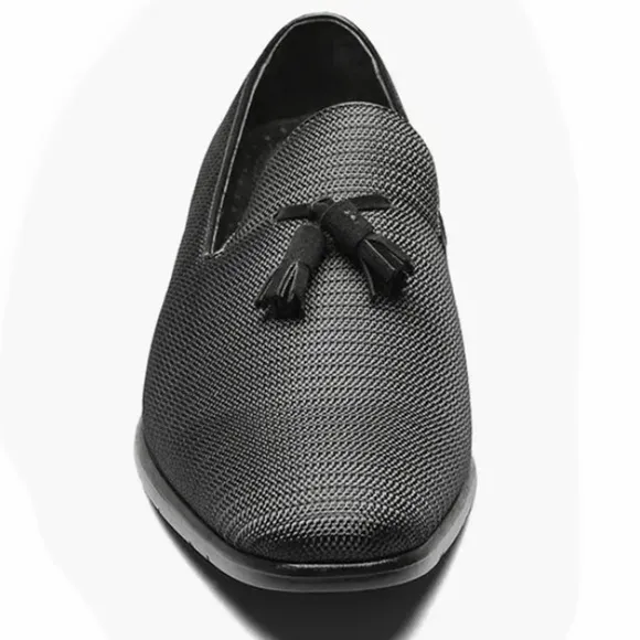 STACY ADAMS Men’s Size 12W Tazewell Black Tassel Loafers