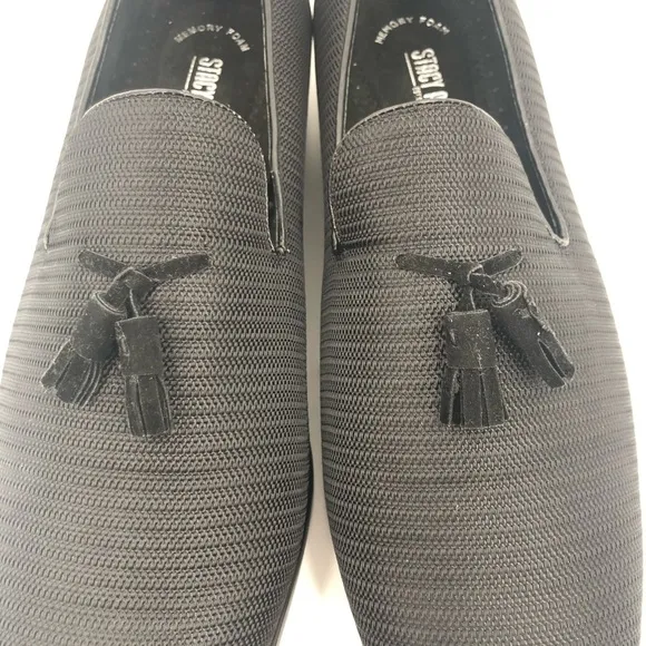 STACY ADAMS Men’s Size 12W Tazewell Black Tassel Loafers