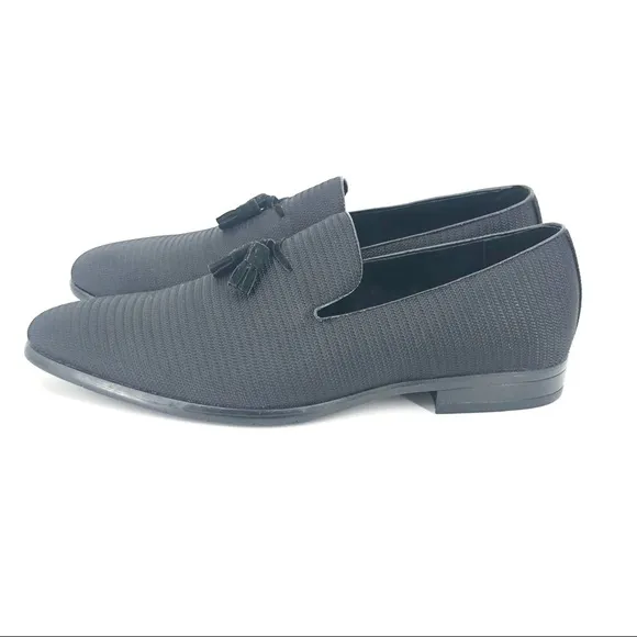 STACY ADAMS Men’s Size 12W Tazewell Black Tassel Loafers