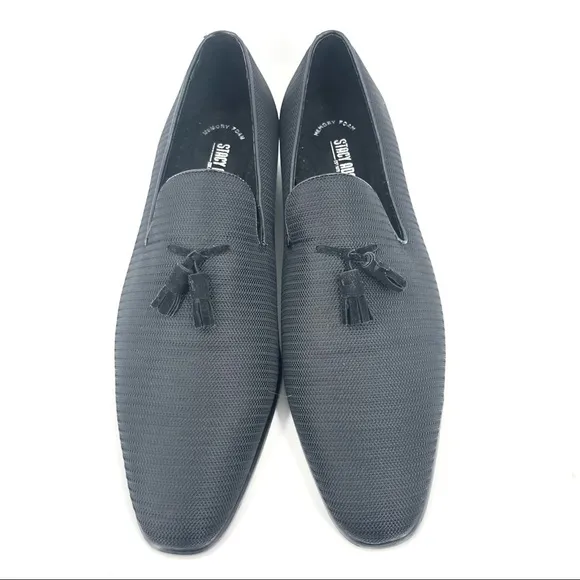 STACY ADAMS Men’s Size 12W Tazewell Black Tassel Loafers