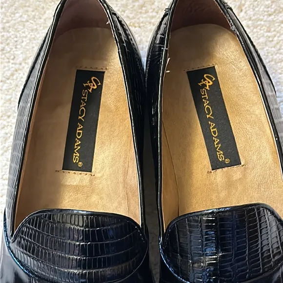 Stacy Adams Snake and leather uppers men’s loafers size 10 1/2 slight so…