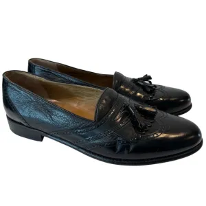 Stamati Mastroianni‎ Italy Black Leather Tassel Loafers Men’s Size 12