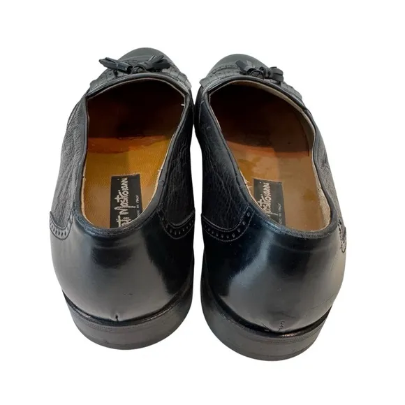 Stamati Mastroianni‎ Italy Black Leather Tassel Loafers Men’s Size 12