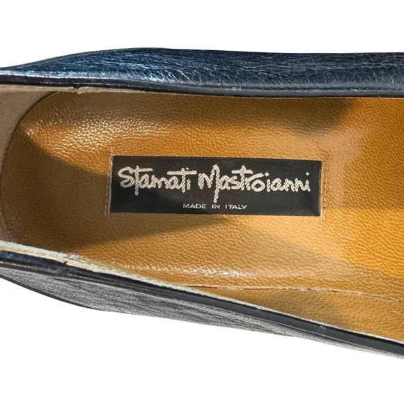 Stamati Mastroianni‎ Italy Black Leather Tassel Loafers Men’s Size 12