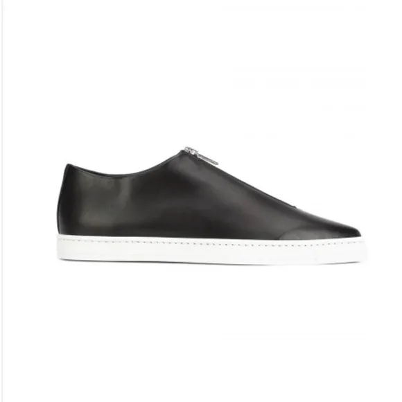 STELLA MCCARTNEY Black 'MEDUSA' ZIP LOAFERS